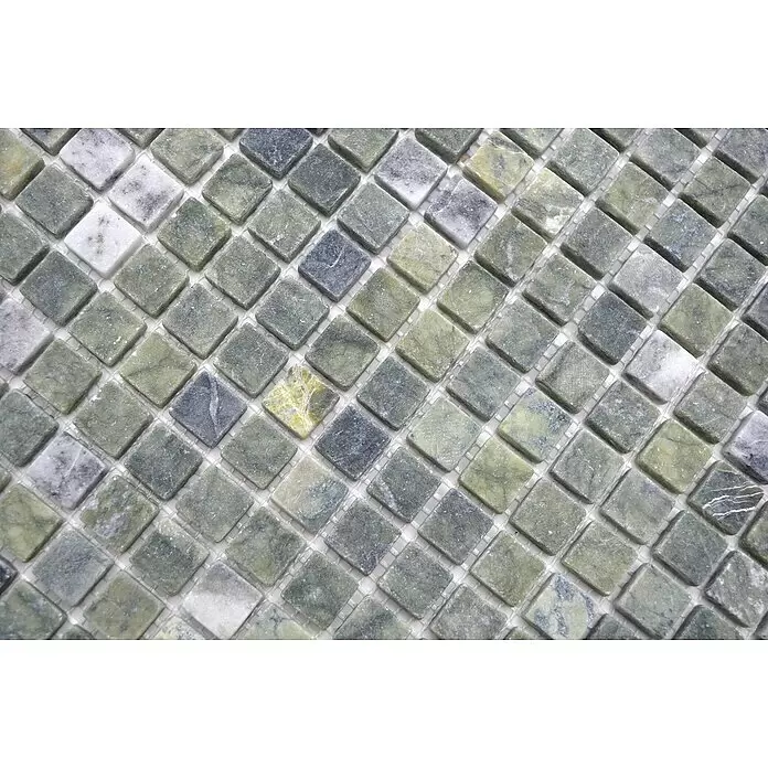 Mosaikfliese Quadrat MOS 15/407 - 32,2 x 30,5 cm, Grün, Matt - Detailaufnahme