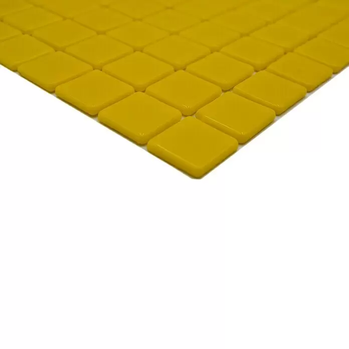 Mosaikfliese Quadrat Eco Lisos VP25801PUR - 31,6 x 31,6 cm, Gelb, Glänzend - Detailaufnahme