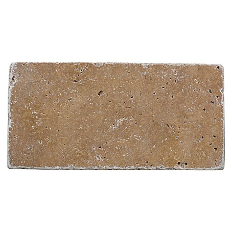 Antikmarmorfliese Travertin Noce (7,5 x 15 cm, Beige/Braun, Matt)