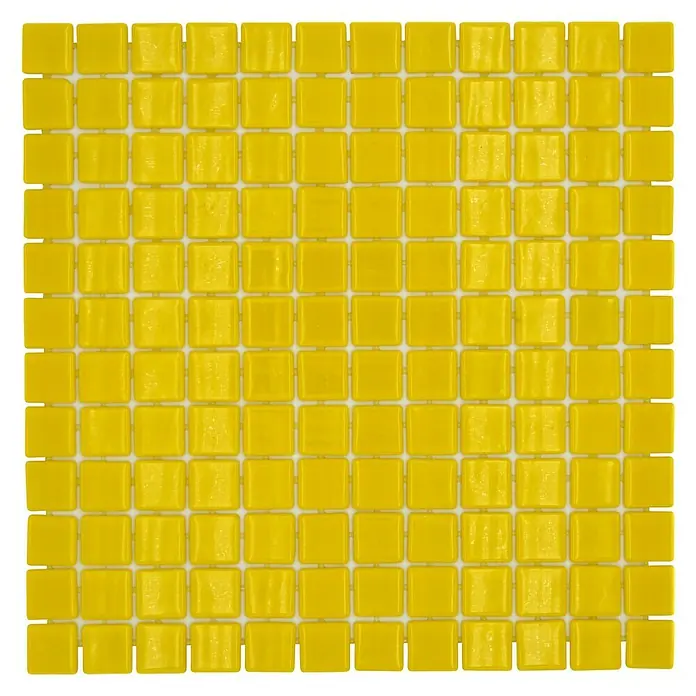 Mosaikfliese Quadrat Eco Lisos VP25801PUR - 31,6 x 31,6 cm, Gelb, Glänzend - Gelbe Mosaikfliese: Quadratische, glänzende Fliesen für kreative Wand- und Bodengestaltungen. Ideal für Küche und Bad.