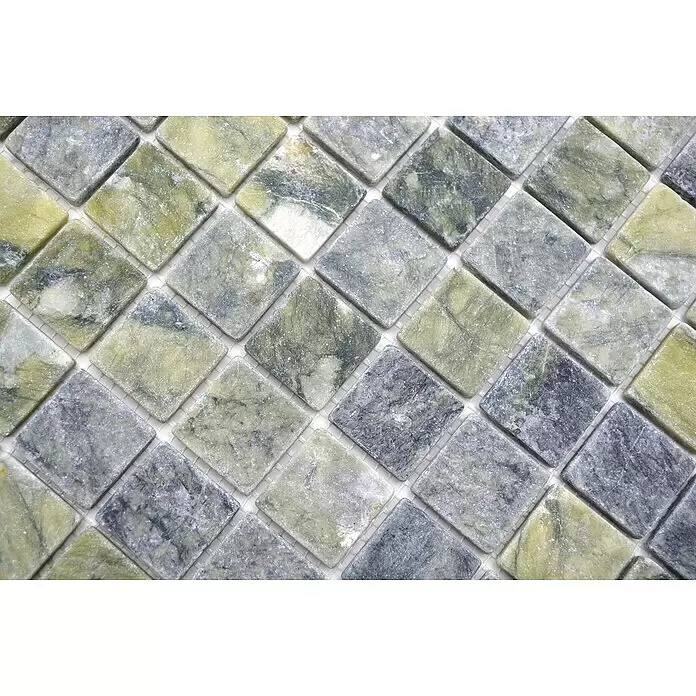 Mosaikfliese Quadrat MOS 32/407 - 30,5 x 30,5 cm, Grün, Matt - Detailaufnahme