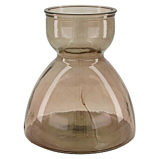 Vase Recyceltes Glas (Ø x H: 21,5 x 23 cm, Glas, Beige)