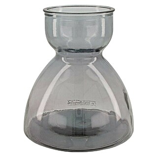 Vase Recyceltes Glas (Ø x H: 21,5 x 23 cm, Glas, Grau)