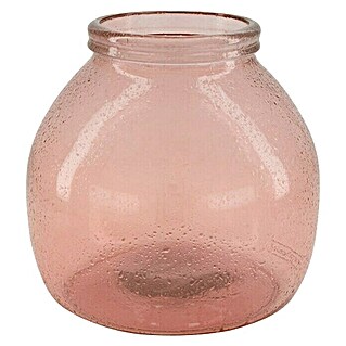 Vase Recyceltes Glas (Ø x H: 20 x 21 cm, Glas, Pink)