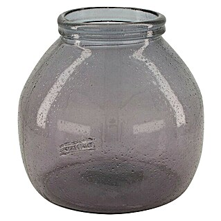 Vase Recyceltes Glas (Ø x H: 20 x 21 cm, Glas, Grau)