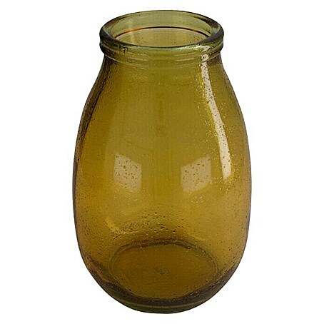 Vase Recyceltes Glas (Ø x H: 18 x 28 cm, Glas, Braun)