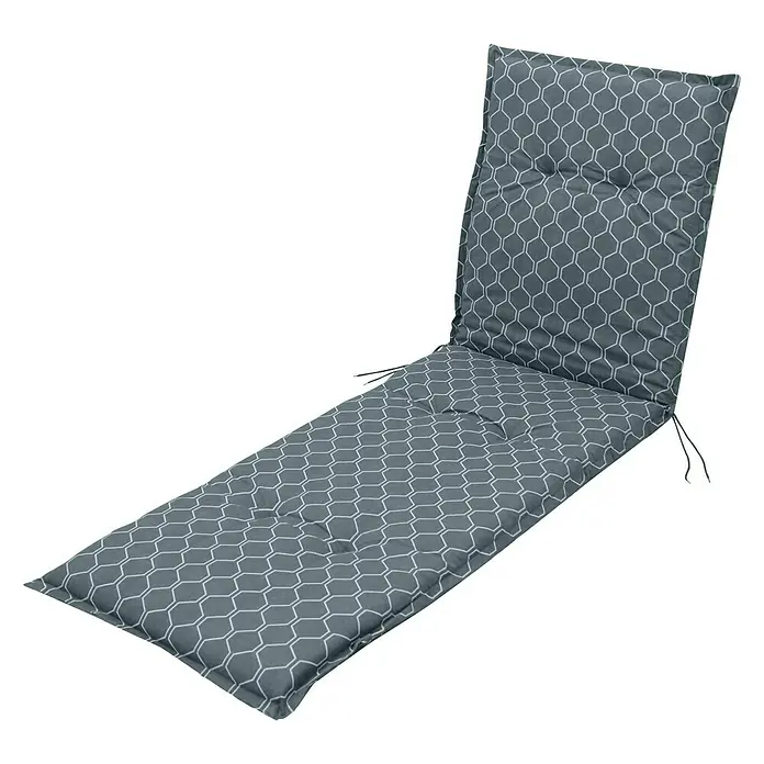 Sunfun Basic-Line Liegenauflage - Petrol, L x B x H: 190 x 60 x 6 cm, Baumwoll-Polyester-Mischgewebe, Liegenauflage - Komfortable Liegenauflage in Grau mit stilvollem Wabenmuster, ideal für entspannte Stunden im Garten oder auf der Terrasse.