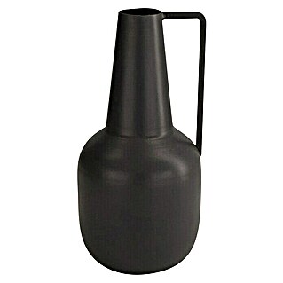 Vase (Ø x H: 9 x 20 cm, Metall, Grau)