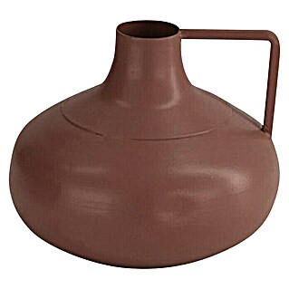 Vase (Ø x H: 13 x 10,5 cm, Metall, Pink)