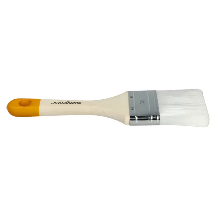 swingcolor Komfort Flachpinsel Lack - Breite Borsten: 60 mm, All-in-one-Borsten, Naturholz