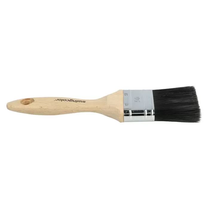 swingcolor Premium Flachpinsel Lack - Breite Borsten: 50 mm, All-in-one-Borsten, Naturholz