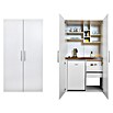 Respekta Schrankküche SKWWS (104 cm, Mit Duo-Kochmulde, Weiß)
