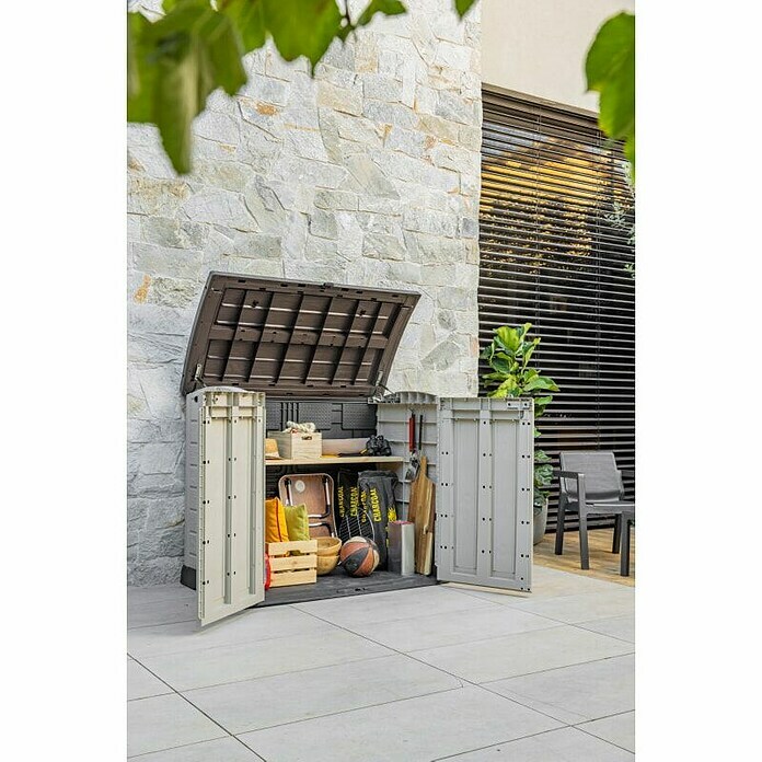 Keter Vrtna kutija za pohranu Store It Out Arc  (D x Š x V: 146 x 82 x 120 cm, Bež-smeđe boje, Plastika) | BAUHAUS