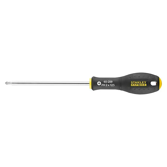 Stanley FatMax Schraubendreher - Klingenlänge: 125 mm, PH 2 - Stanley FatMax Schraubendreher mit Kreuzschlitz. Ideal für präzise Schraubarbeiten mit ergonomischem Griff für optimalen Komfort und Kontrolle.