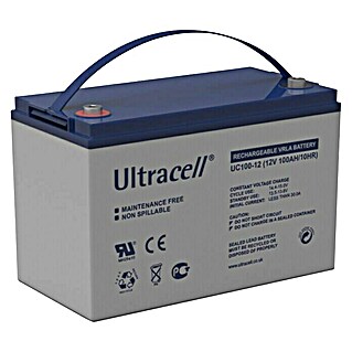 Batería solar AGM Ultracell (100 Ah, L x An x Al: 17,3 x 33 x 22 cm)