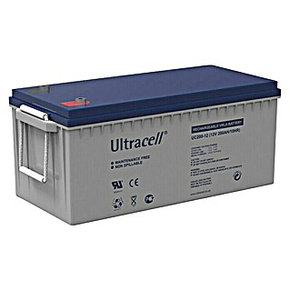 Batería solar AGM Ultracell (200 Ah, L x An x Al: 21 x 52 x 24 cm)