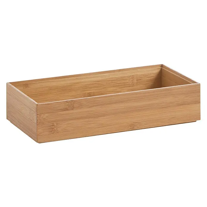 Zeller Present Aufbewahrungsbox - 30 x 15 x 7 cm, Bambus, Braun - Rechteckige Bambusbox zur Aufbewahrung, ideal für Schubladen oder Regale. Natürliche Optik für Ordnung im ganzen Haus.