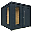 Kiehnholz Gartenhaus Cube 3.0 (Außenmaß inkl. Dachüberstand (B x T): 253 x 263 cm, Holz, Anthrazit, Mit EPDM Dachsystem) | BAUHAUS