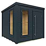 Kiehnholz Gartenhaus Cube x 3.0 x inkl. 263 Dachsystem) (B EPDM cm, (Außenmaß 253 Anthrazit, BAUHAUS Dachüberstand Mit T): | Holz