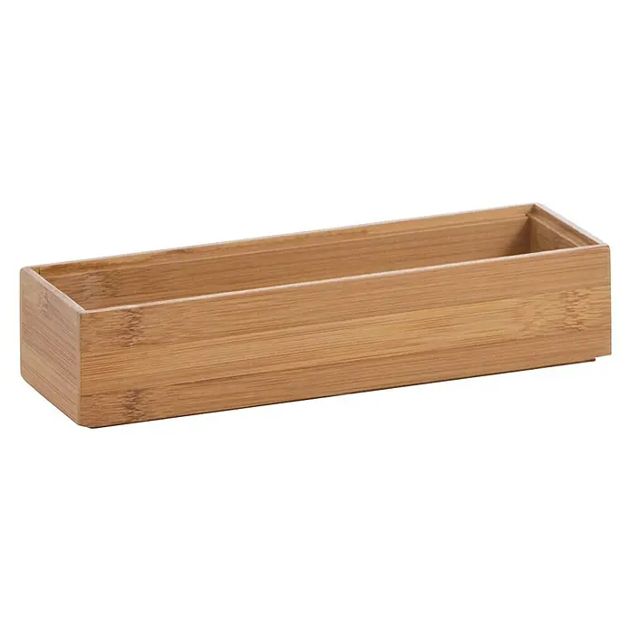 Zeller Present Aufbewahrungsbox - 23 x 7,5 x 5 cm, Bambus, Braun - Rechteckige Bambusbox zur Aufbewahrung von Badartikeln oder als dekoratives Element im Wohnbereich. Vielseitig und stilvoll.