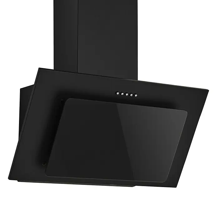 Respekta Schräghaube Turmalin - Breite: 59,5 cm, Max. Gebläseleistung Abluftbetrieb: 315,7 m³/h, Schwarz - Elegante schwarze Dunstabzugshaube für die moderne Küche. Das stilvolle Design und die effiziente Leistung machen sie zum Hingucker.