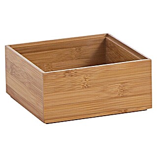 Zeller Aufbewahrungsbox (L x B x H: 15 x 15 x 7 cm, Bambus, Braun)