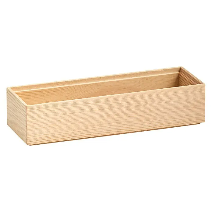 Zeller Present Aufbewahrungsbox - 23 x 7,5 x 5 cm, Kiefer, Braun - Hölzerne Aufbewahrungsbox mit klarer Maserung, ideal für die Organisation. Eine stilvolle und praktische Lösung für Ihr Zuhause.