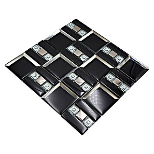 Mozaik pločica Kombi Crystal XCM SQ78 (30 x 30 cm, Crne boje)
