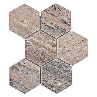 Mosaikfliese Hexagon XNT HX147 (19,9 x 26,2 cm, Weißgrau, Matt)