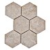 Mosaikfliese Hexagon Botticino Antique Marble XNT HX141 