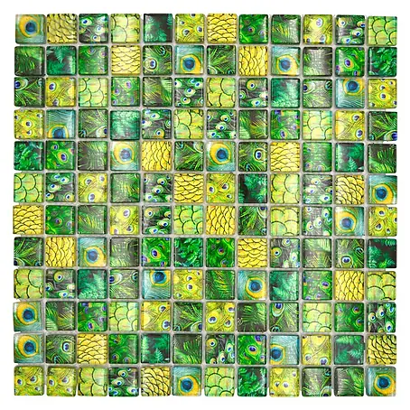 Mosaikfliese Quadrat Crystal Wildlife XCM WL84