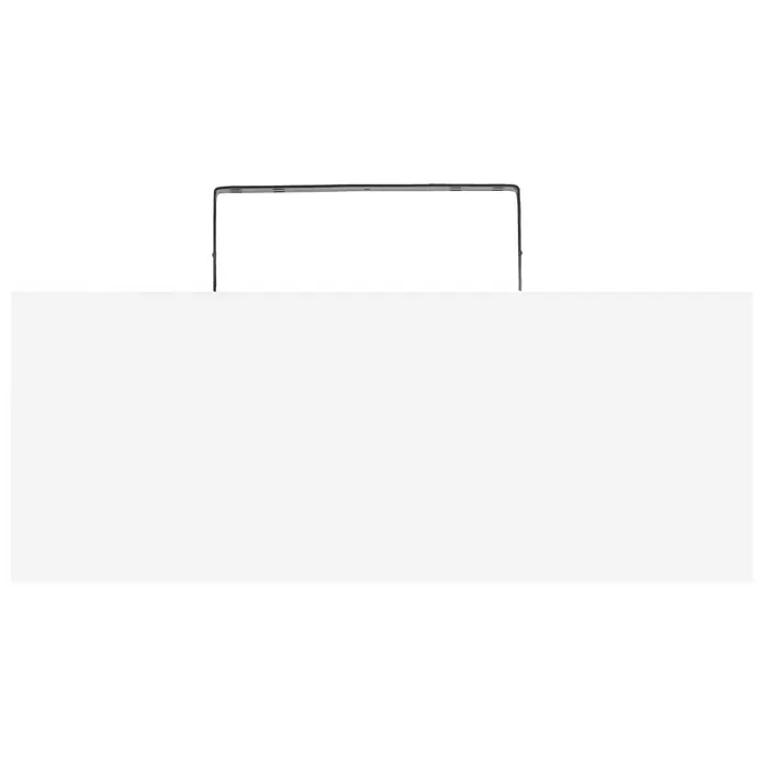 Regalux Wandboard XL4 - L x B x H: 23,5 x 60 x 3,8 cm, Weiß Hochglanz, Belastbarkeit: 12 kg - Weiße Einkaufstasche mit stabilen Metallgriffen, ideal für den Transport von Einkäufen und anderen Gegenständen.