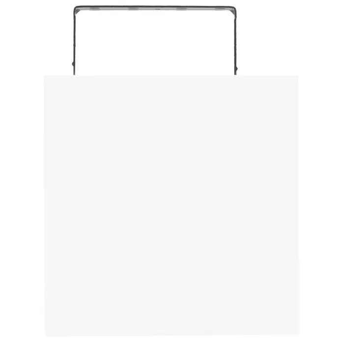 Regalux Estante flotante - L x An x Al: 23,5 x 24 x 3,8 cm, Blanco de alto brillo, Carga soportada: 5 kg - Representación de un lienzo blanco y rectangular con un marco gris robusto, ideal para proyectos creativos y presentaciones.