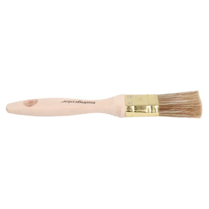 swingcolor Premium Lasur-Flachpinsel - Breite Borsten: 30 mm, Hollestermischung, Naturholz