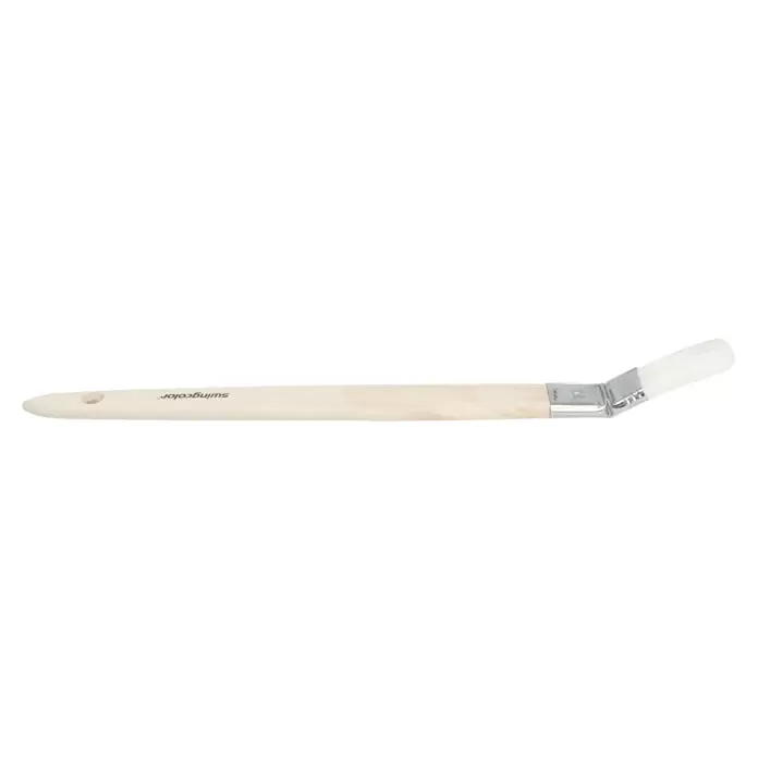 swingcolor Premium Plattpinsel - Breite Borsten: 25 mm, Gebogen, Naturholz