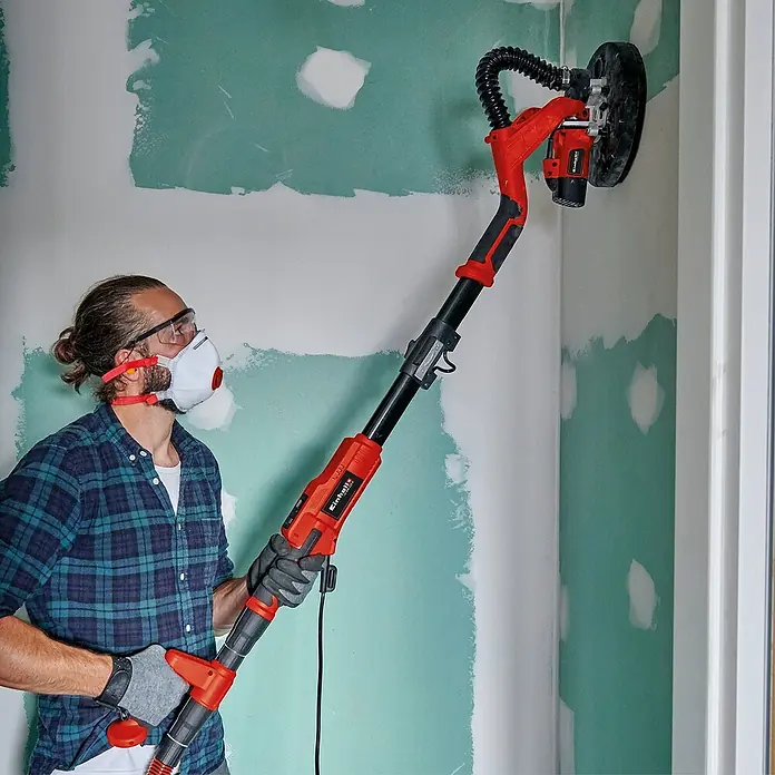 Einhell Schleifgitter-Set - Durchmesser: 225 mm, 15 -tlg., Passend für: Einhell Trockenbauschleifer TE-DW 225 X und TC-DW 225 - Der Einhell Trockenbauschleifer im Einsatz, ideal zum Glätten von Wänden und Decken bei Renovierungsarbeiten. Für ein perfektes Finish.