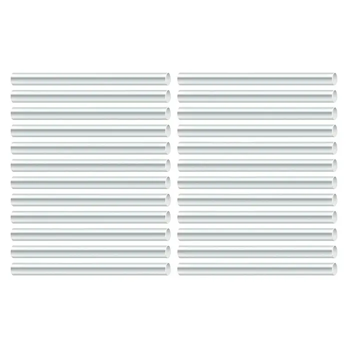 Einhell Klebepatronen - Gesamtstückzahl: 24 Stk., Durchmesser Klebepatrone: 7 mm - Ansicht einer Packung von 24 Röhren, ideal für Bastelprojekte und Konstruktionen. Silberfarbenes Material mit subtilen Reflexionen.