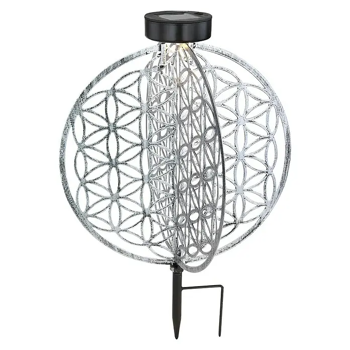 Solar-Dekoleuchte - 0,06 W, L x B x H: 30 x 30 x 41 cm, IP44 - Diese Solarleuchte mit ihrem filigranen Muster aus Metall ist ein Hingucker in jedem Garten und sorgt für stimmungsvolle Beleuchtung.