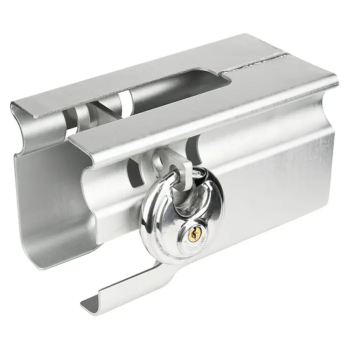 Stema Diebstahlsicherung Safety-Box II - Geeignet für: PKW-Anhänger - Metallschloss-Sicherheitsvorrichtung mit Vorhängeschloss für erhöhte Sicherheit, ideal für verschiedene Anwendungen.
