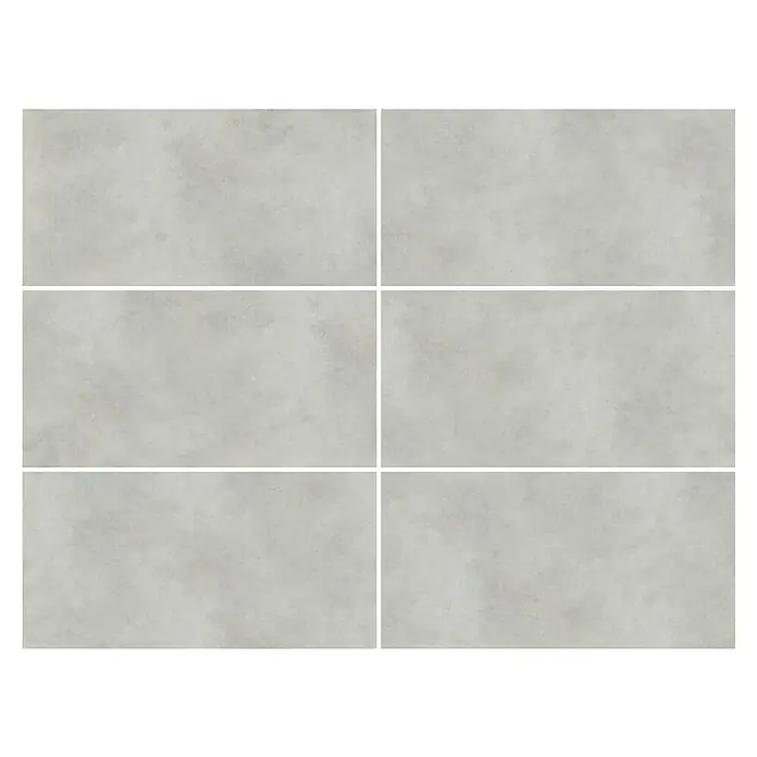 Cersanit Terrassenfliese Metropolis - 59,3 x 119,3 x 2 cm, Light Grey, Matt - Sechs graue Feinsteinzeugfliesen mit einer matten Oberfläche, ideal für Boden- oder Wandbeläge, die eine moderne, industrielle Ästhetik wünschen.