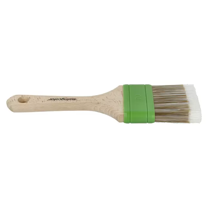 swingcolor Premium Wachspinsel - Breite Borsten: 70 mm, Spezielle Borstenmischung, Naturholz