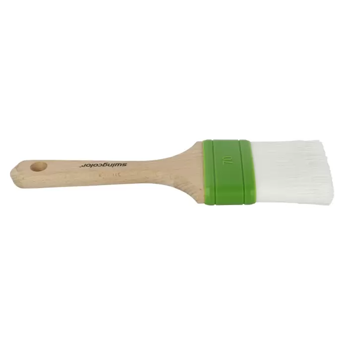 swingcolor Premium Abbeiz-Flachpinsel - Breite Borsten: 70 mm, Nylonfasern, Naturholz