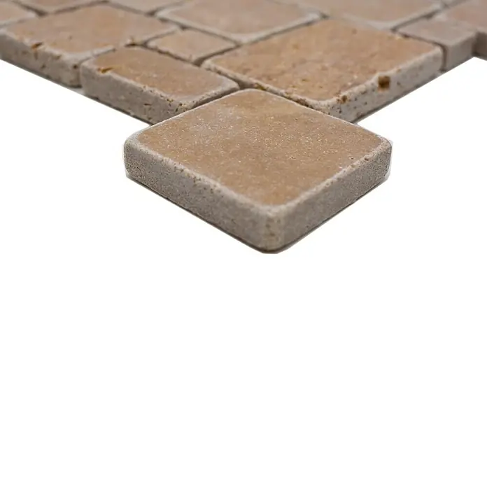 Mosaikfliese Mini Pattern XNT FP44 - 30,5 x 30,5 cm, Beige/Braun, Matt - Detailaufnahme