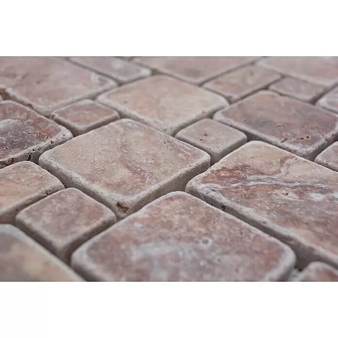 Mosaikfliese Mini Pattern XNT FP45 - 30,5 x 30,5 cm, Rot, Matt - Detailaufnahme