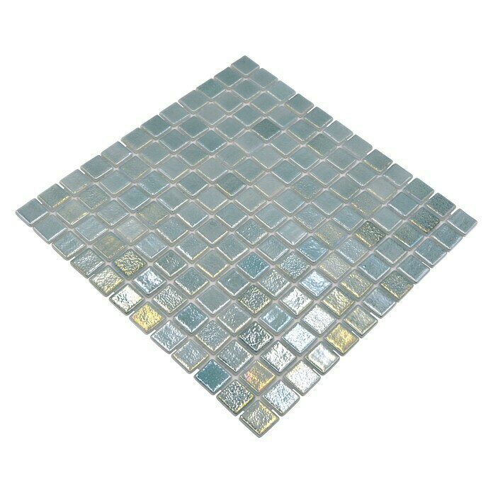 Mosaikfliese Quadrat Eco Shell Crystal VP55253PUR31,6 x 31,6 cm, Grün, Glänzend Diagonal View