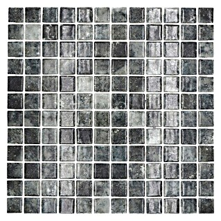 Mosaikfliese Quadrat Eco Jungle VP56253PUR (31,6 x 31,6 cm, Mix Schwarz/Grün, Glänzend)