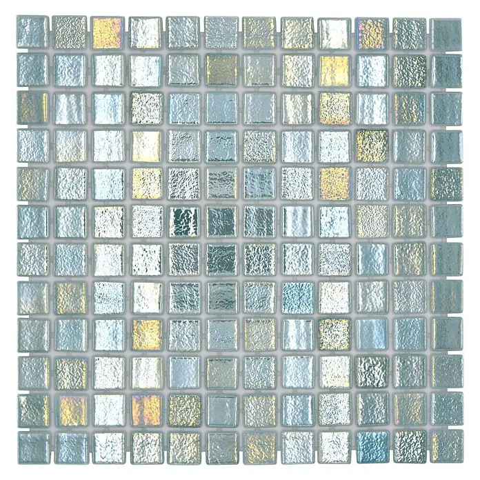Mosaikfliese Quadrat Eco Shell Crystal VP55253PUR - 31,6 x 31,6 cm, Grün, Glänzend - Mosaikfliesen mit schimmernden Effekten für Bad und Küche. Die Glasfliesen verleihen jedem Raum eine luxuriöse Note.