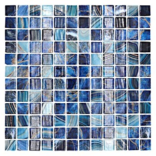 Mosaikfliese Quadrat Eco Royal VP56254PUR (31,6 x 31,6 cm, Mix Royalblau, Glänzend)