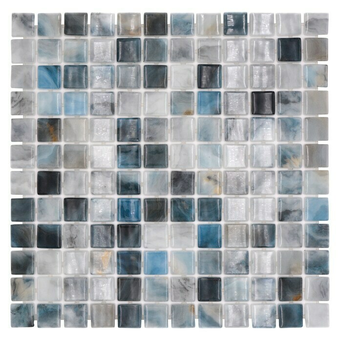 Mosaikfliese Quadrat Eco Air Force VP56256PUR31,6 x 31,6 cm, Mix Grau, Glänzend Top View