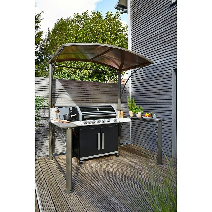 Sunfun Grillpavillon BBQL x B: 213 x 150 cm, Anthrazit Mood Shot